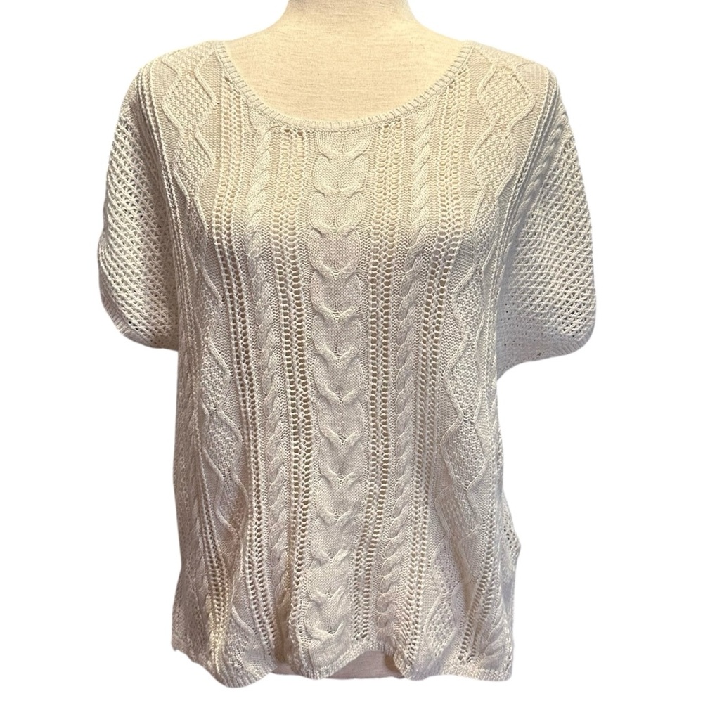 Denim & Supply Ralph Lauren Cable Knit Openwork Hippie Coastal Cottage Sweater M
